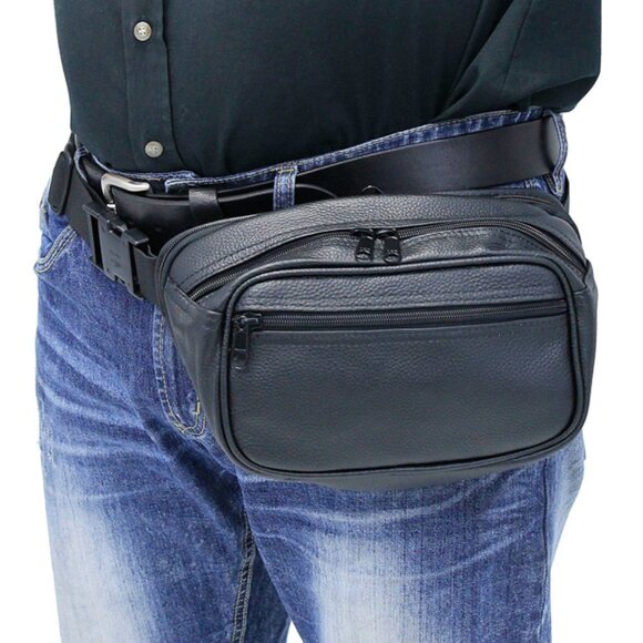 Roma Genuine Leather Unisex Concealment Fanny Pack 7070L,ADD TO YOUR SURVIVALKIT - Picture 5 of 10